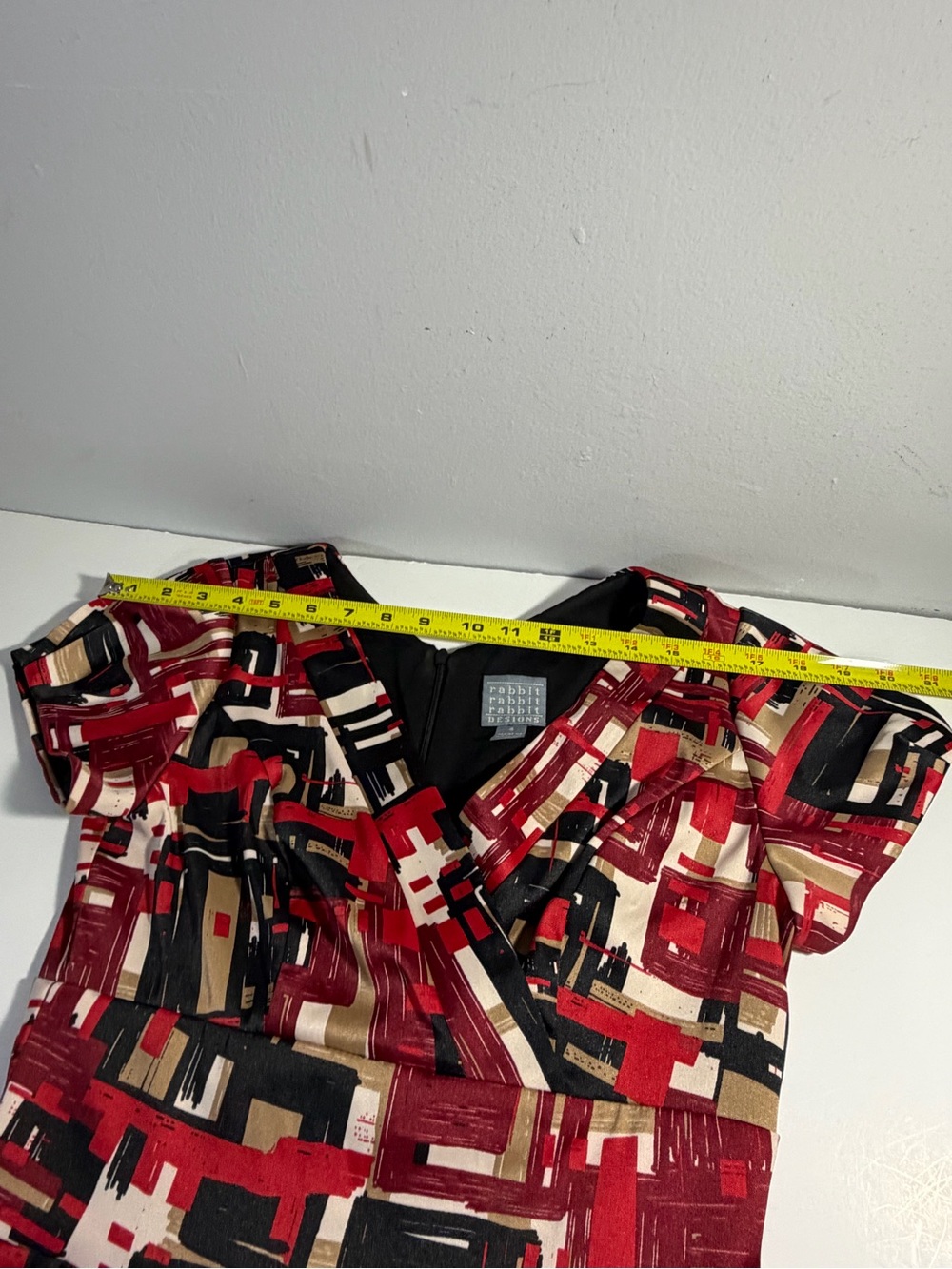 Rabbit Rabbit Rabbit Designs Geometric Wrap Dress Size 4 - Picture 9 of 11